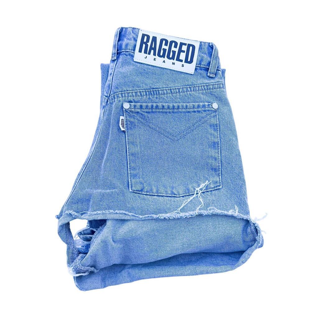 Ragged Jeans Butt Cutt Light Wash Denim Ripped Jeans Size 26